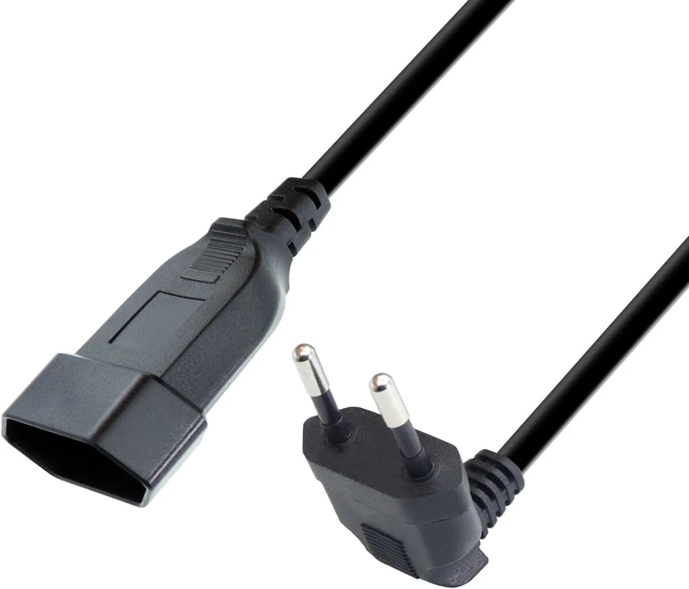 Kampinis maitinimo laidas, C tipo Euro kištukas į Euro lizdą, 2.5a/250v