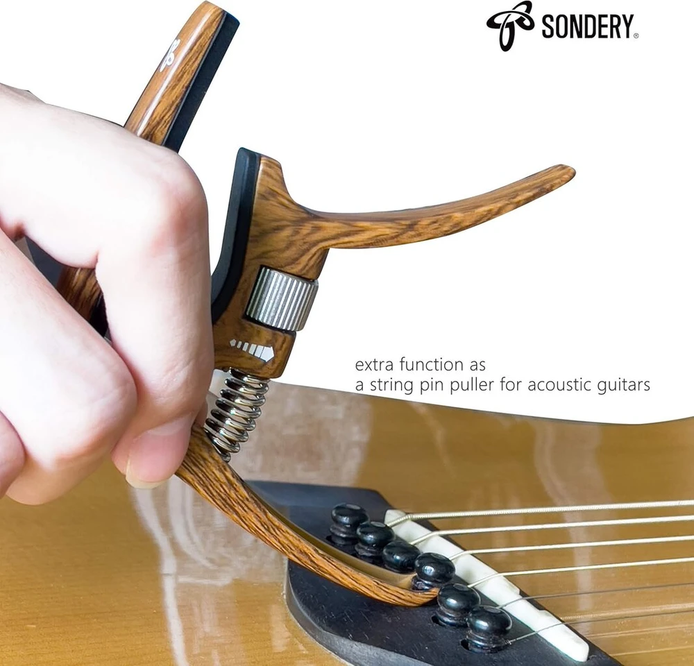 Kapodasteris gitarai: akustinei, elektrinei, folko