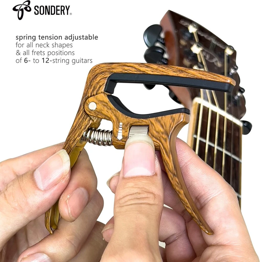 Kapodasteris gitarai: akustinei, elektrinei, folko