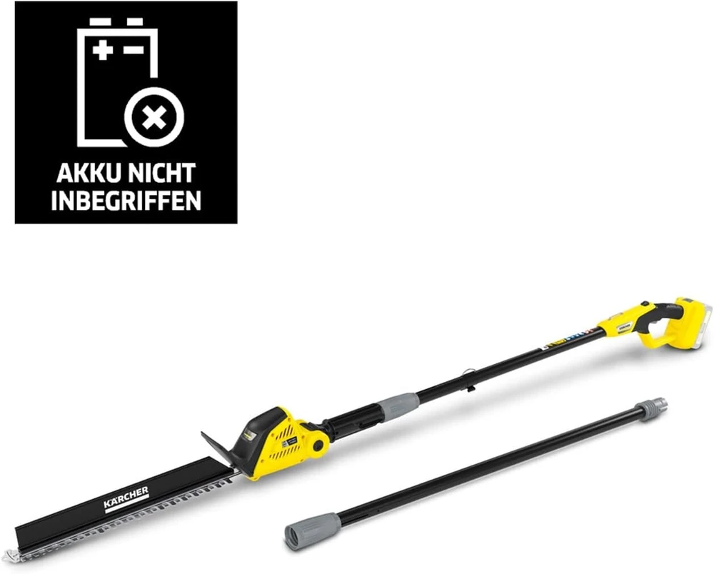 Kärcher Phg 18-45 akumuliatorinės teleskopinės gyvatvorių žirklės 18 V pjovimo ilgis 45 cm prailginimo įdėklas kampinė pjovimo galvutė maksimali galia 250–500 m be akumuliatoriaus