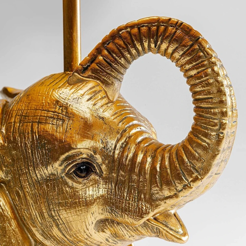 Kare Design stalinė lempa Happy Elephant auksinė, dramblio motyvas, be lemputės, 48 x 27 x 27 cm (a x P x G)