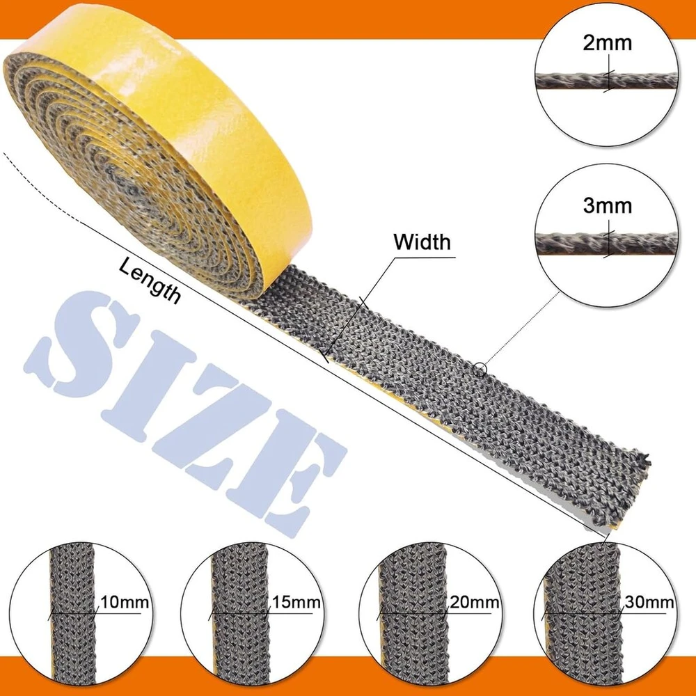 Karščiui atspari sandarinimo juosta židiniams ir krosnims (3x10mm, 2.5m)
