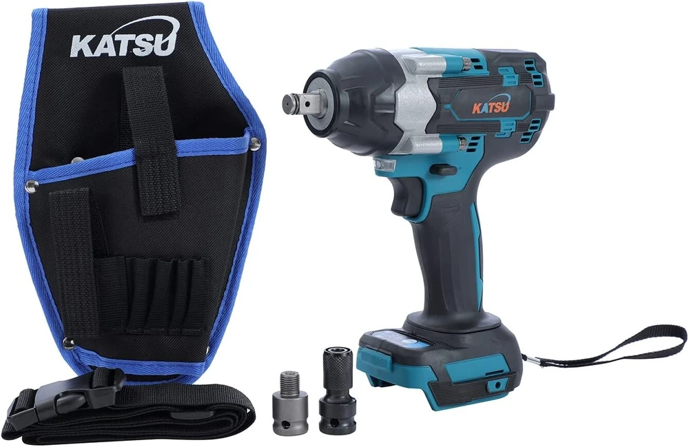 Katsu Fit-bat 102476 akumuliatorinis smūginis veržliasukis, bešepetėlinis, 21 V, 1/2 colio, 550 Nm, su 2 adapteriais ir nešiojimo krepšiu, be akumuliatoriaus ir įkroviklio