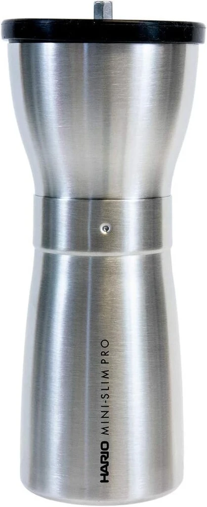 Kavamalė Hario | Mini Mill Slim Pro kavos malūnėlis | su keraminiu malimo mechanizmu | sidabrinis | Mmsp-1-hsv