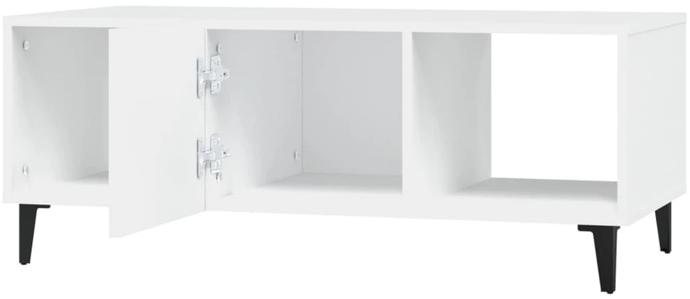 Kavos staliukas, baltos spalvos, 102x50x40cm, apdirbta mediena