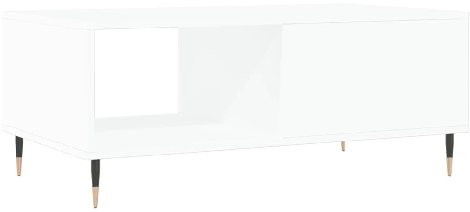 Kavos staliukas, baltos spalvos, 90x50x36,5cm, apdirbta mediena