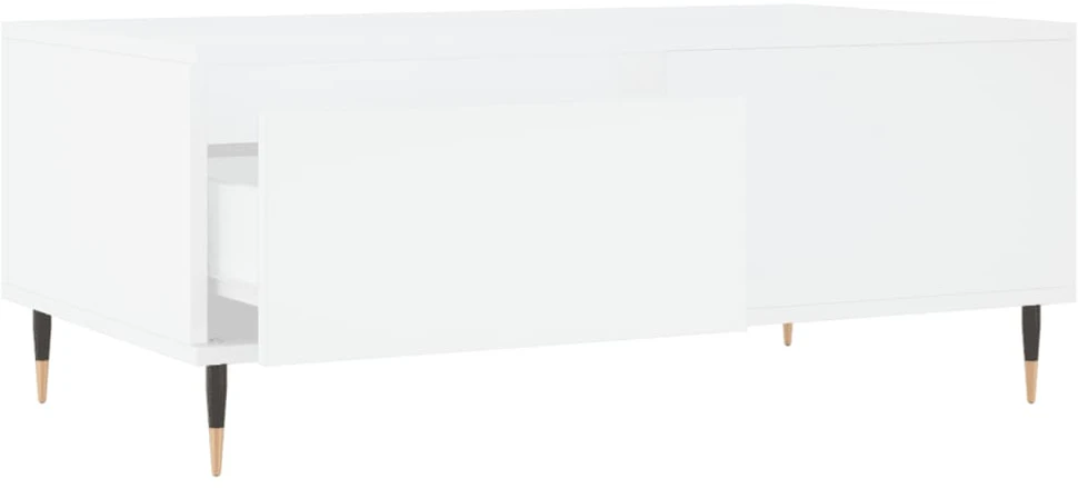 Kavos staliukas, baltos spalvos, 90x50x36,5cm, apdirbta mediena