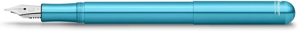 Kaweco Collection Liliput Mėlyna plunksnakotis, išskirtinis aliuminio plunksnakotis su plieniniu plunksneliu, skirtas rašalo kasetėms, 12,4 cm, plunksnelės plotis: F (fine)