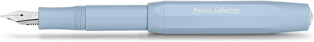 Kaweco Collection Mellow Mėlyna plunksnakotis I Premium klasės plunksnakotis rašalo kasetėms su aukštos kokybės plieniniu plunksneliu I Sportinis plunksnakotis 13 cm I Plunksnelės plotis: F (fine)