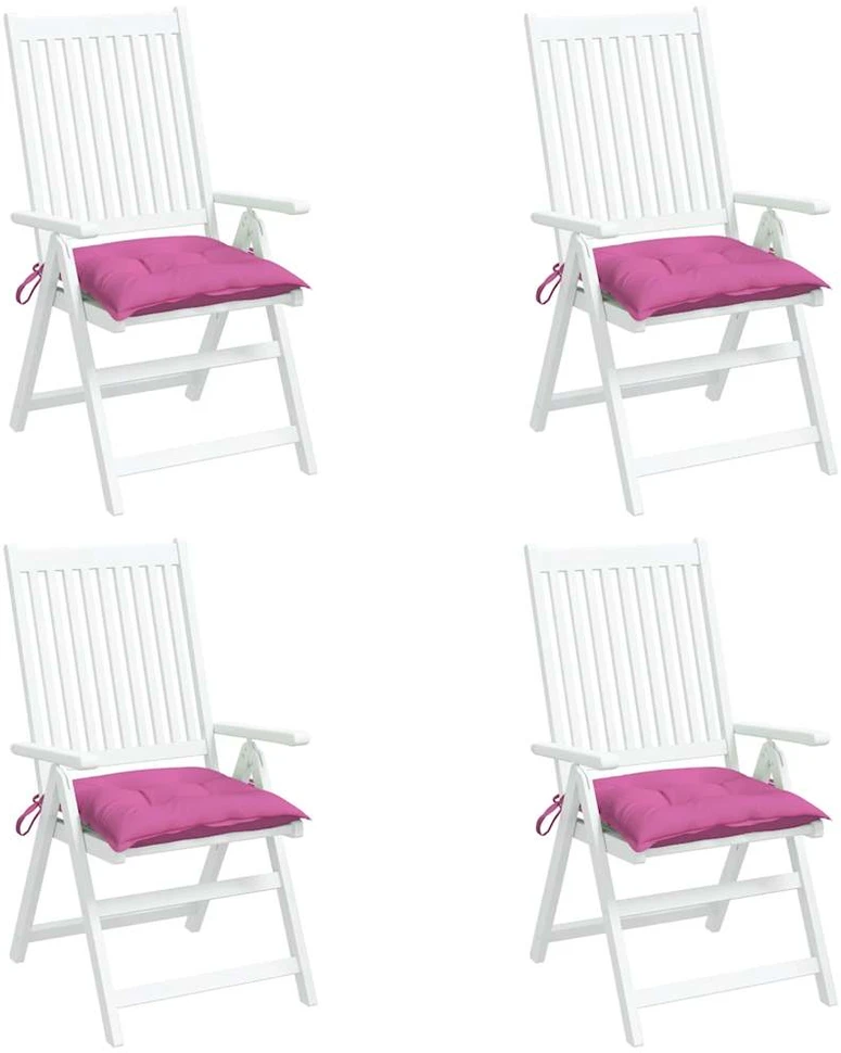 Kėdės pagalvėlės, 4vnt., rožinės, 50x50x7cm, oksfordo audinys