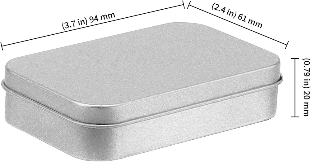 Keileoho stačiakampės metalinės dėžutės, 30 vnt., mini metaliniai indai su dangteliu, mažos metalinės dėžutės, dėžutės su vyriais, metalinė dėžutė saugojimui, "pasidaryk pats"
