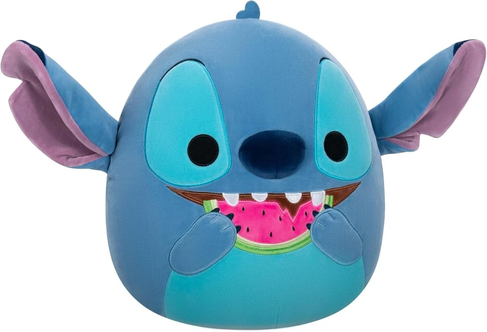 Kellytoy Squishmallows Sqdi00749 - stitch su arbūzu 35 cm, oficialus jazwares pliušinis žaislas, itin minkštas mielas žaislas, 14 colių
