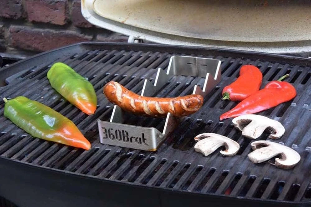 Kepimo indas 5.9 nerūdijančio plieno 3 mm Bbq stovas 5 dešrelėms