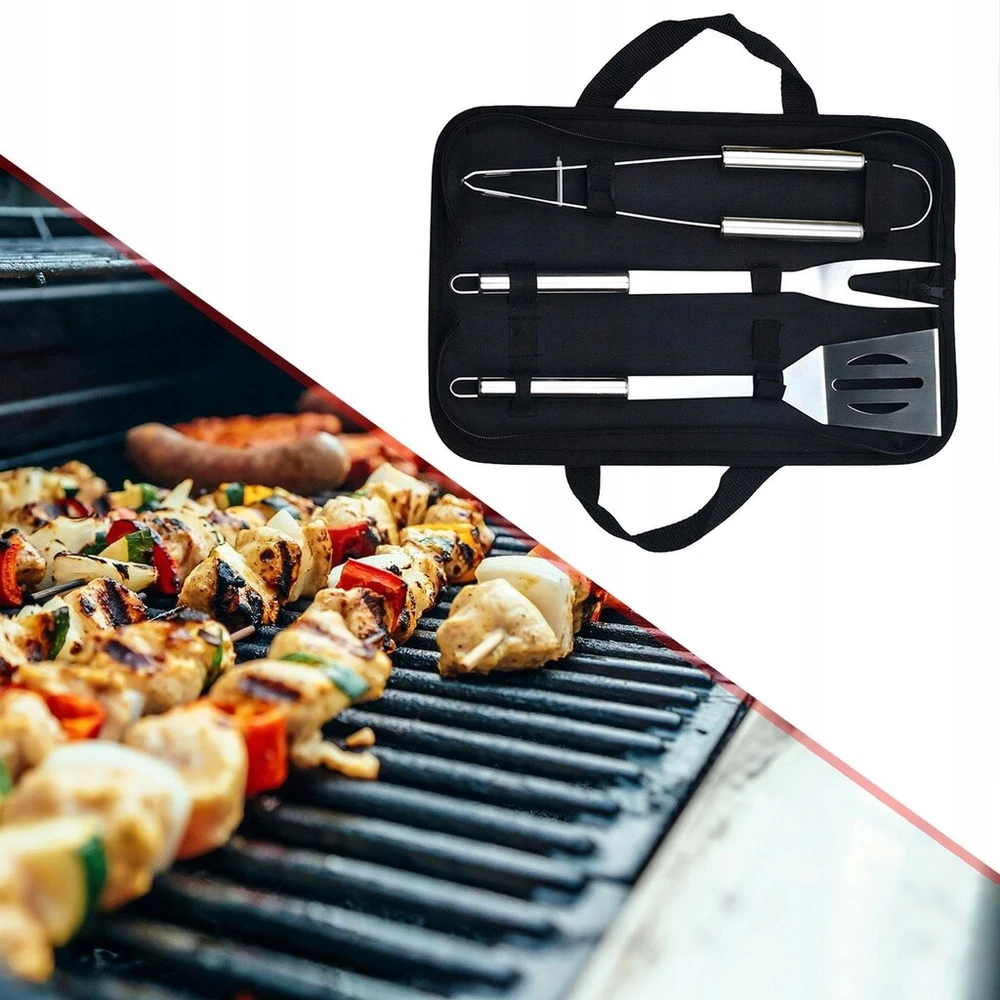 Kepsninės įrankių rinkinys, tvirti bbq grilio įrankiai, bbq įrankių grilio rinkinys 3 dalių
