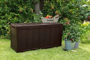 Lauko baldų komplektas Keter Sodo dėžė terasai Sherwood 270l