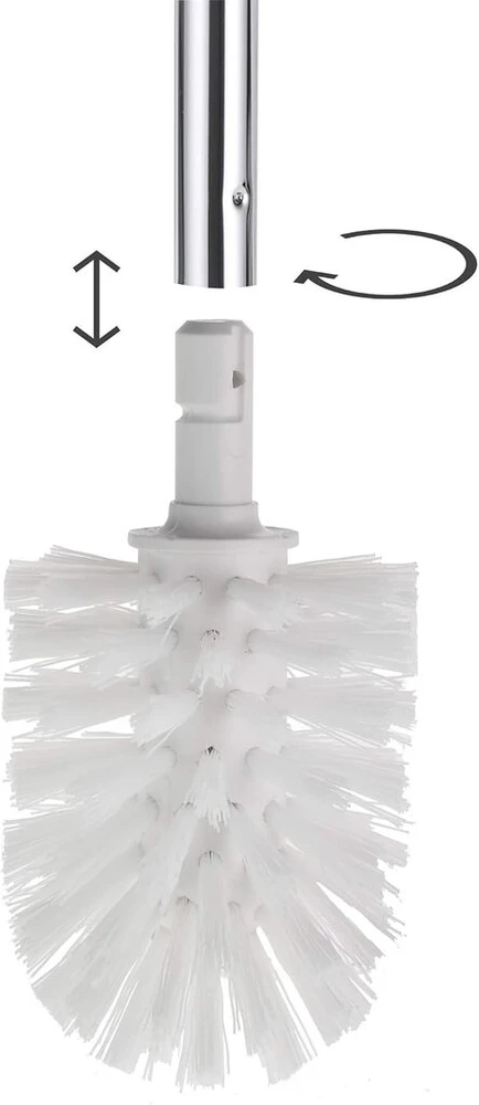 Keuco atsarginė tualetinio šepečio galvutė, keičiama, 3 vnt. rinkinys, palaida, 12,7 x 6,7 cm, balta, originalus gamintojas, tualetinio šepečio atsarginė galvutė