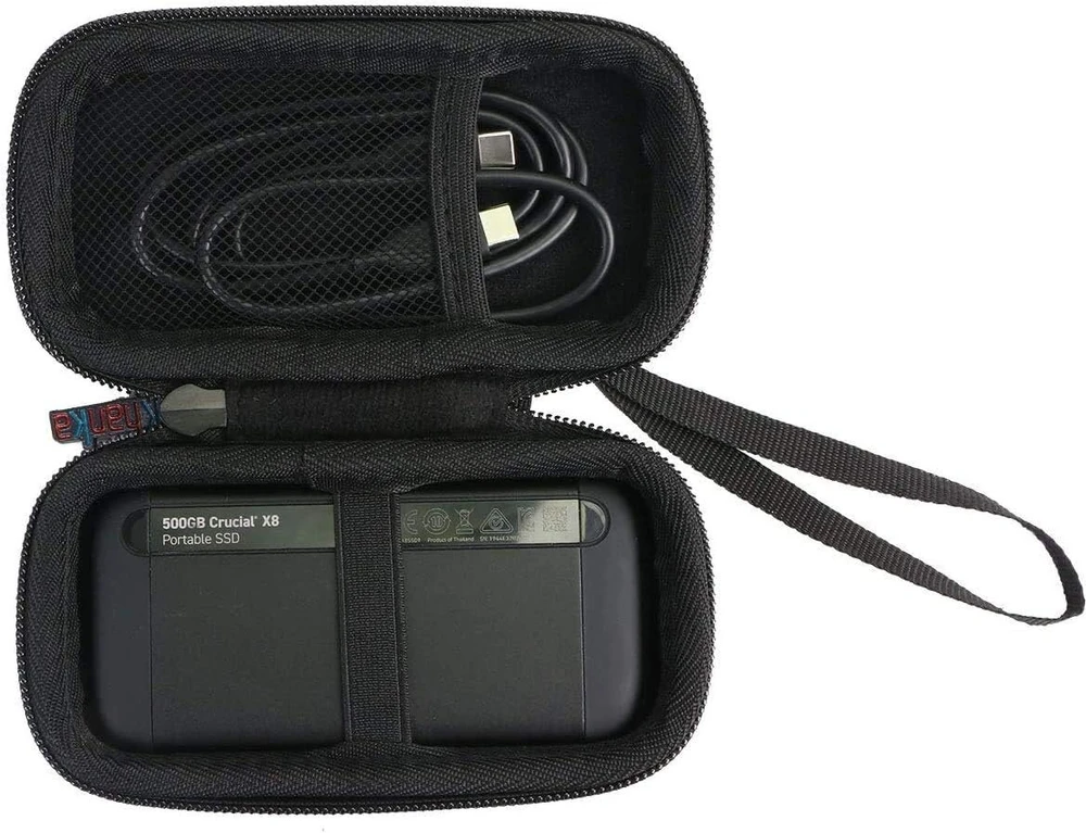 Khanka kietas dėklas skirtas Crucial X8 Portable Ssd Ct1000x8ssd9 1tb/ct500x8ssd9 500gb išoriniam kietajam diskui