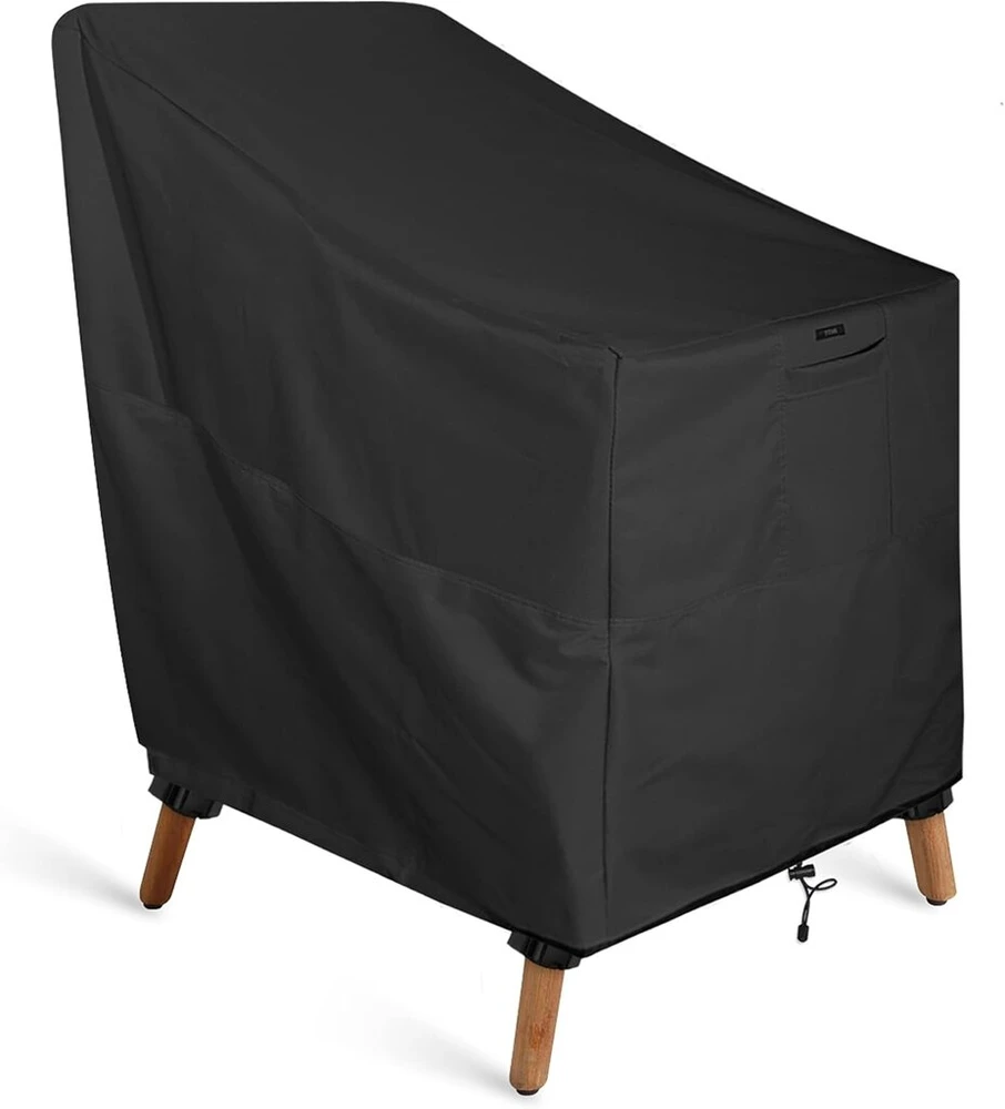 Khomo gear panther series sodo kėdės uždangalas – itin tvirtas premium klasės sodo baldų uždangalas – juodas, standartinis