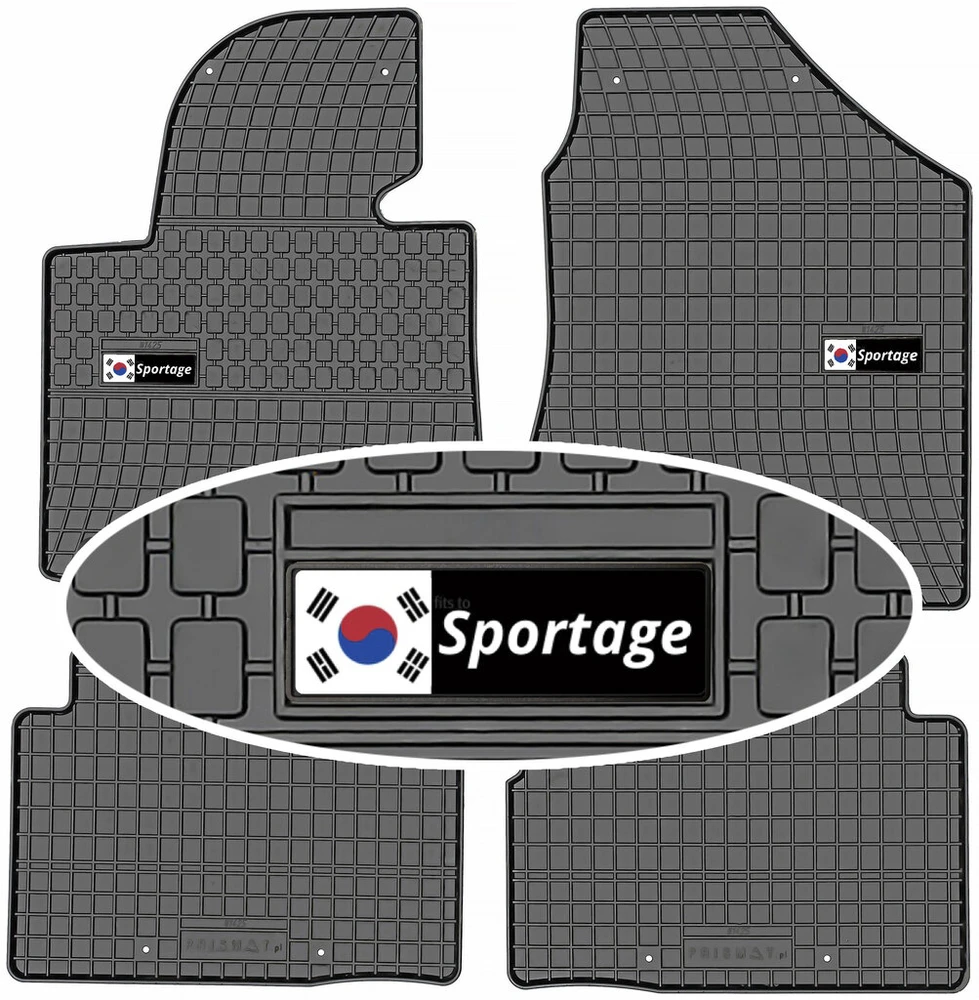 Kia Sportage Iii 2010-2015 Prismat automobiliniai kilimėliai + Emblema