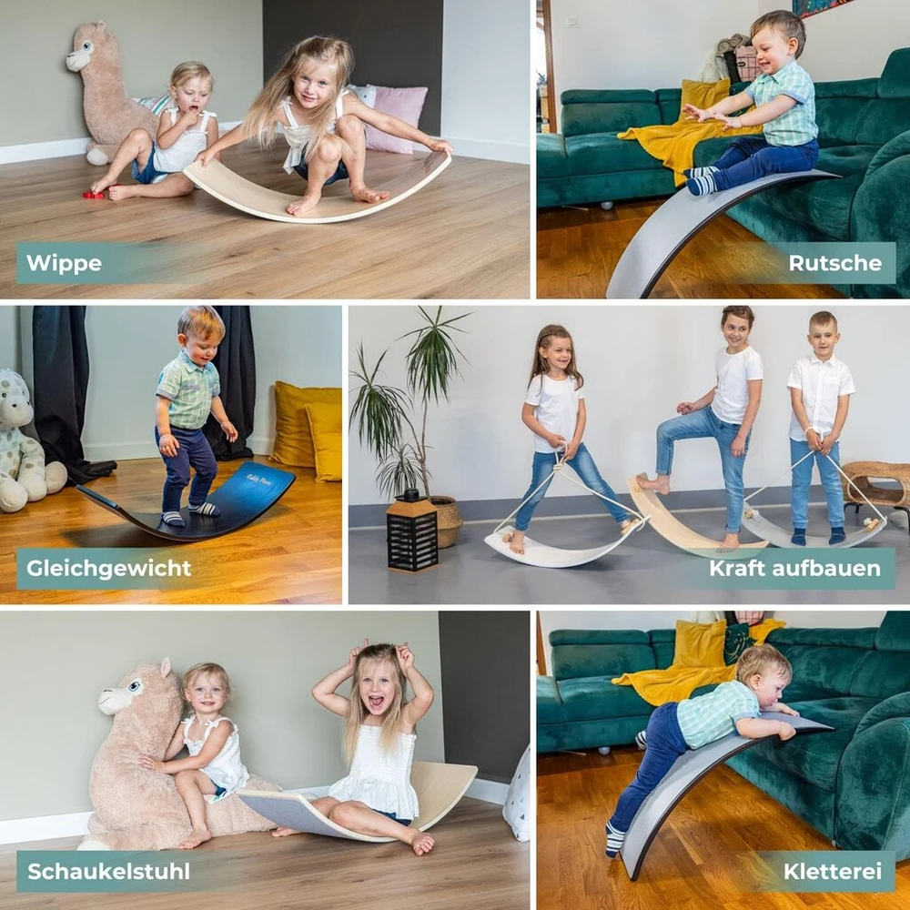 Kiddymoon medinė balanso lenta, vaikiška balanso lenta, Montessori