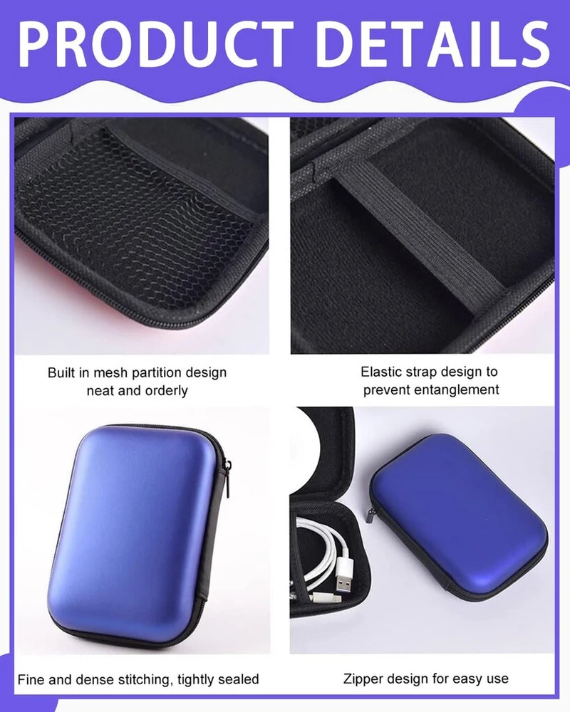 Kietojo disko dėklas 2.5" Hdd/ssd, atsparus smūgiams ir vandeniui