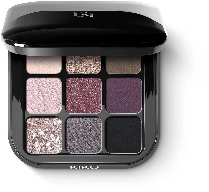 Kiko Milano Glamour Multi Finish šešėlių paletė 04 | Paletė su 9 įvairių efektų šešėliais