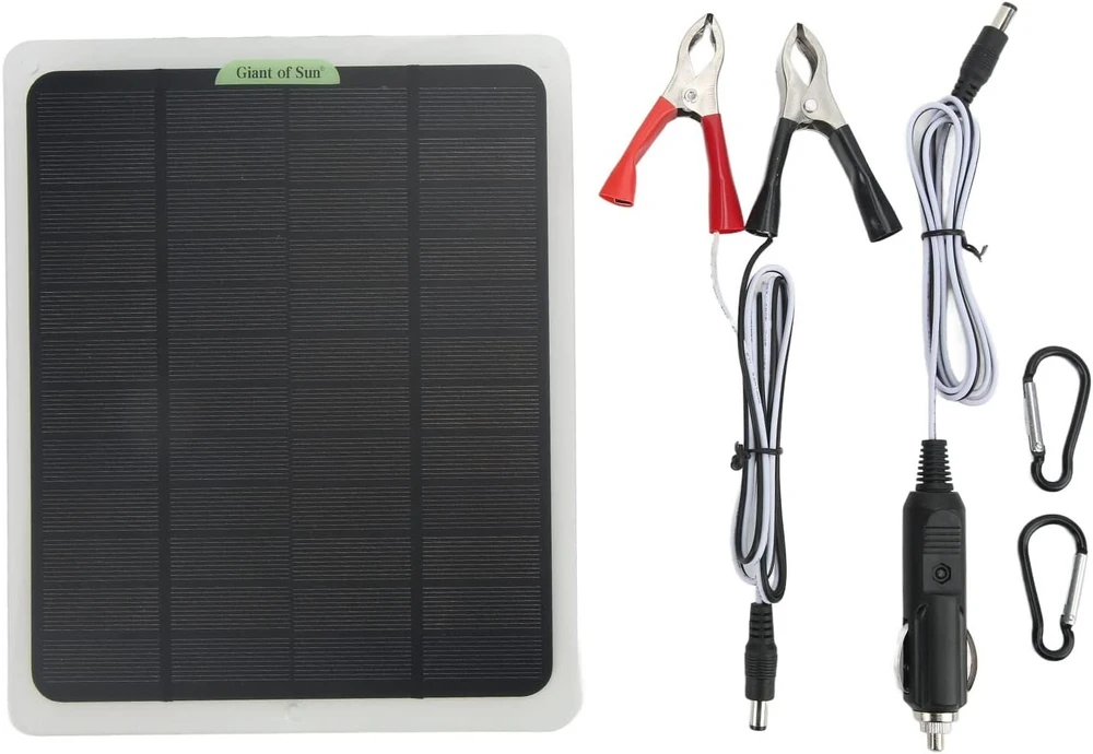 Kimiss saulės įkroviklis, nešiojamas saulės įkroviklis, 12v 20w monokristalinis dvigubas Usb išvesties akumuliatoriaus laikiklis Rv automobiliui valčiai