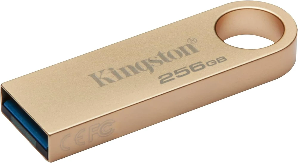 Kingston Datatraveler Se9 Gen 3 - 256 Gb - 220 Mb/s skaitymo greitis - metalinis - Usb atmintinė 3.2 Gen 1 - auksinės spalvos