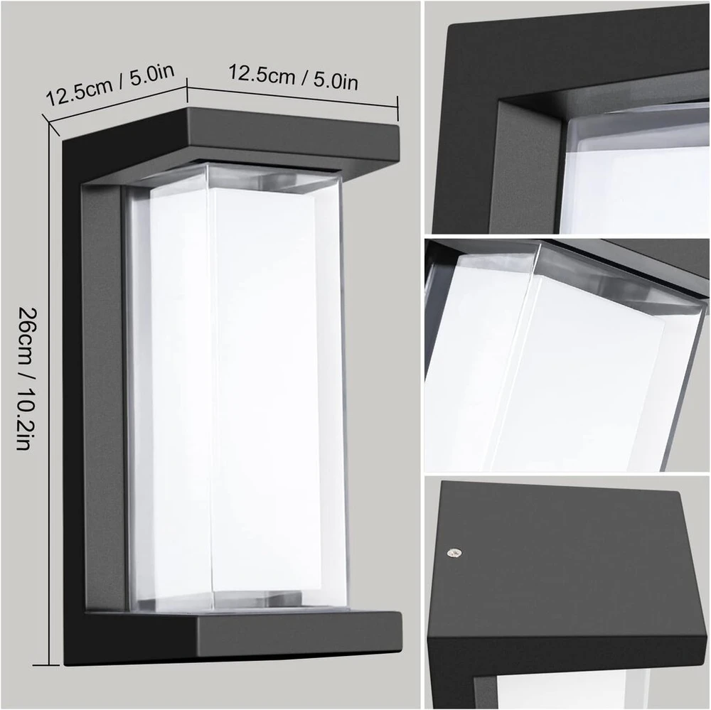 Kingwen 15 W Led sieninis šviestuvas 3000 K sieninė lempa Led sieninis šviestuvas lauko šilta balta Led lauko sieninis šviestuvas modernus sieninis apšvietimas vidaus ir lauko Ip65