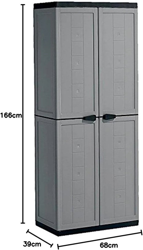 Kis Jolly Tall plastikinė spintelė, 1 vnt., tamsiai pilka/juoda, 9732000 0444 01