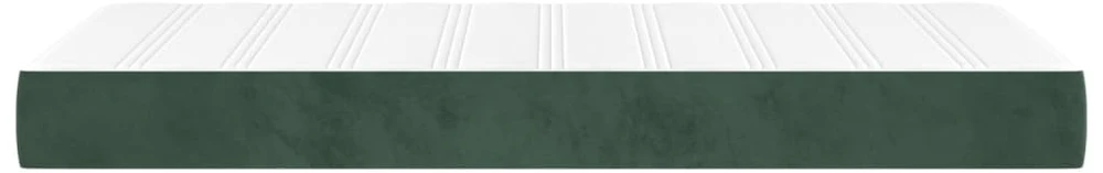 Kišeninių spyruoklių čiužinys, vidutinio kietumo, tamsiai žalias, 100x200x20 cm, aksomas