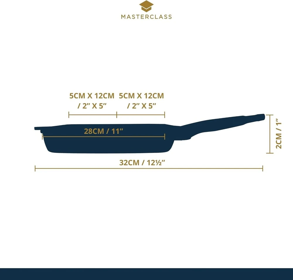 Kitchencraft Masterclass keptas aliuminio indukcinė keptuvė su nelimpančia danga „viskas viename“, 32 cm (12,5 colio), pilka