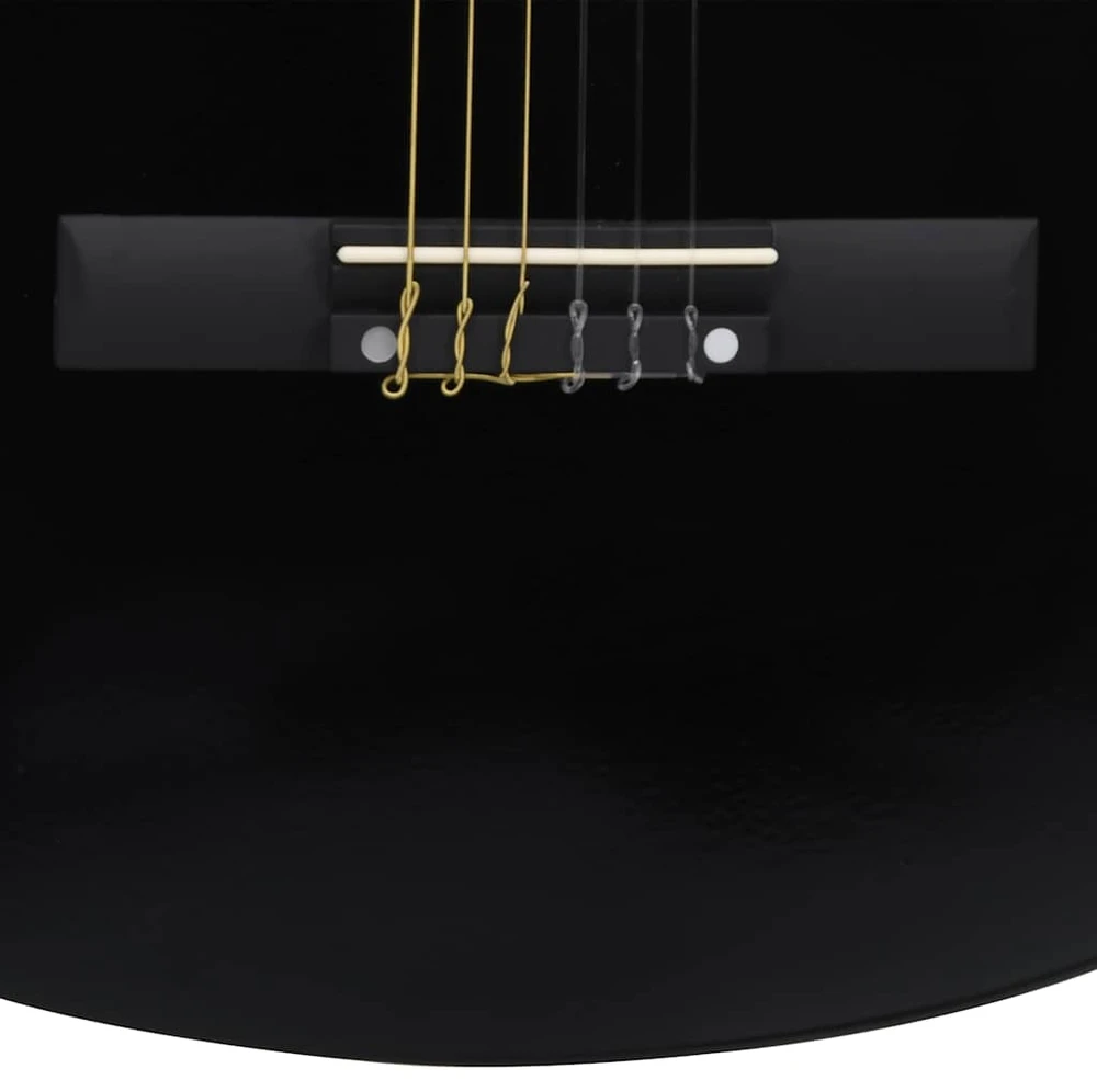Klasikinė gitara su dėklu pradedantiesiems, juoda, 4/4 39