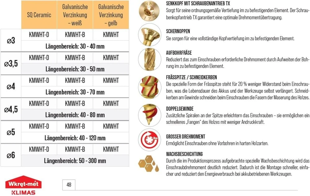 Klimas medvaržčiai, torx medienos drožlių plokštės varžtai, įleidžiami varžtai, terasos varžtai, universalūs varžtai, stogo konstrukcijos varžtų rinkinys, 6.0 x 140, (100 vnt.), geltoni