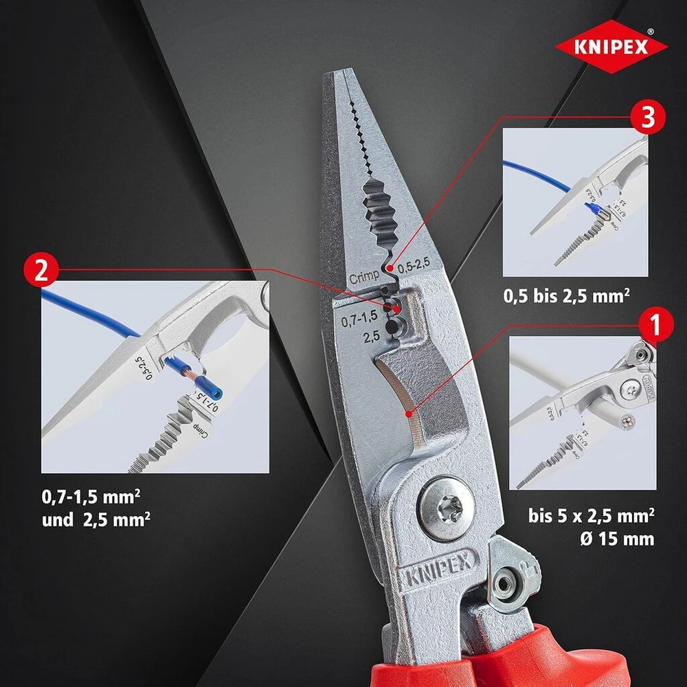 Knipex Elektroinstaliacinės replės 13 96 200
