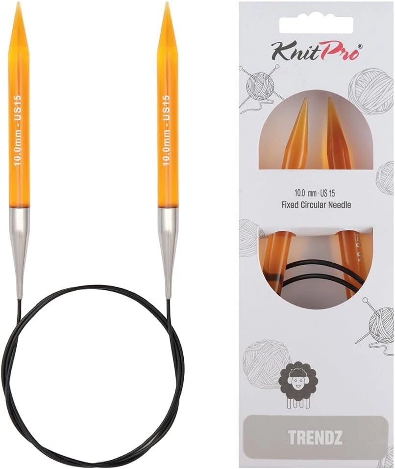 KnitPro Knit Pro 100 cm x 10 mm fiksuoti apvalūs virbalai, įvairiaspalviai