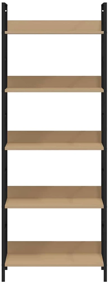 Knygų lentyna, 5 aukštų, ąžuolo, 60x27,6x158,5cm, mediena
