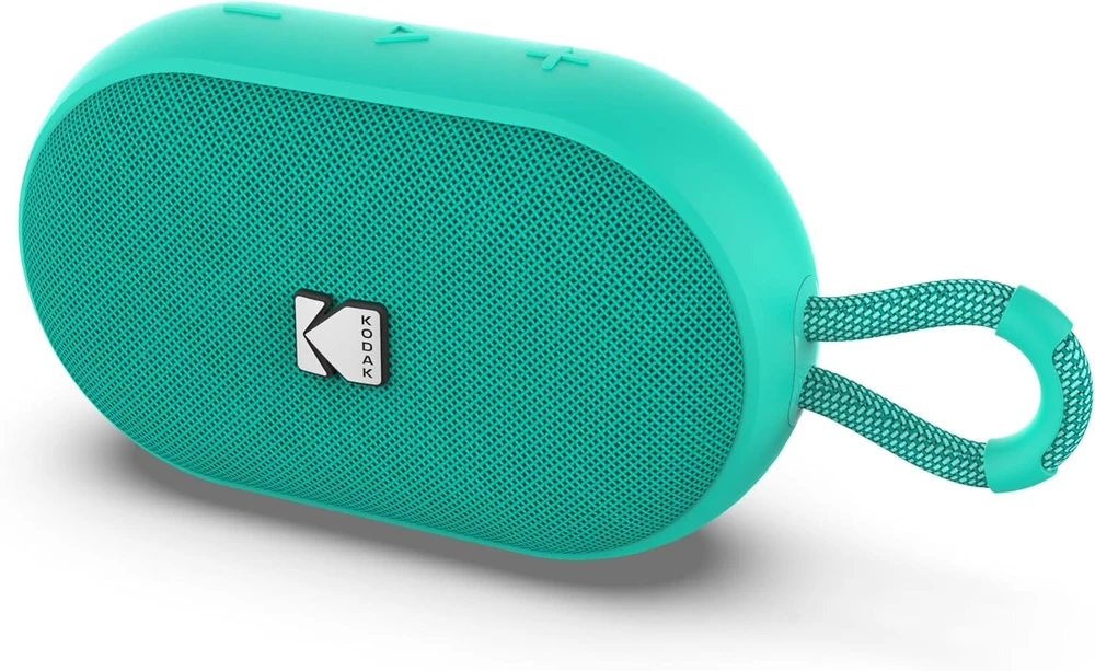 Kompiuterio kolonėlės Kodak Pws-2284 nešiojama belaidė kolonėlė - Ipx7, Bluetooth, 6w Rms, Tws Stereo, baterija 1500mah, baterijos veikimo trukmė 10-12 val., skambinimas laisvų rankų įranga, silikoninis dirželis, Type-c kabelis pridedamas