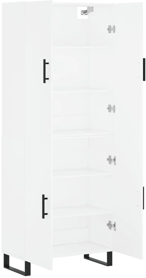 Komoda, baltos spalvos, 69,5x34x180cm, apdirbta mediena