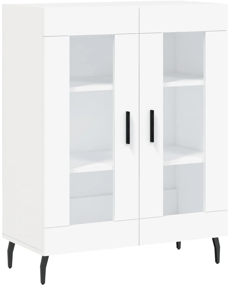 Komoda, baltos spalvos, 69,5x34x180cm, apdirbta mediena