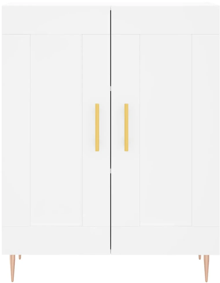 Komoda, baltos spalvos, 69,5x34x180cm, apdirbta mediena