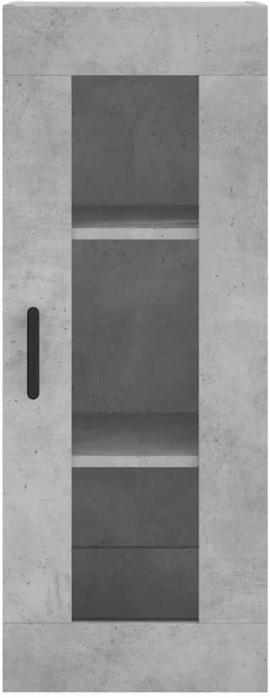 Komoda, betono pilkos spalvos, 34,5x34x180cm, apdirbta mediena