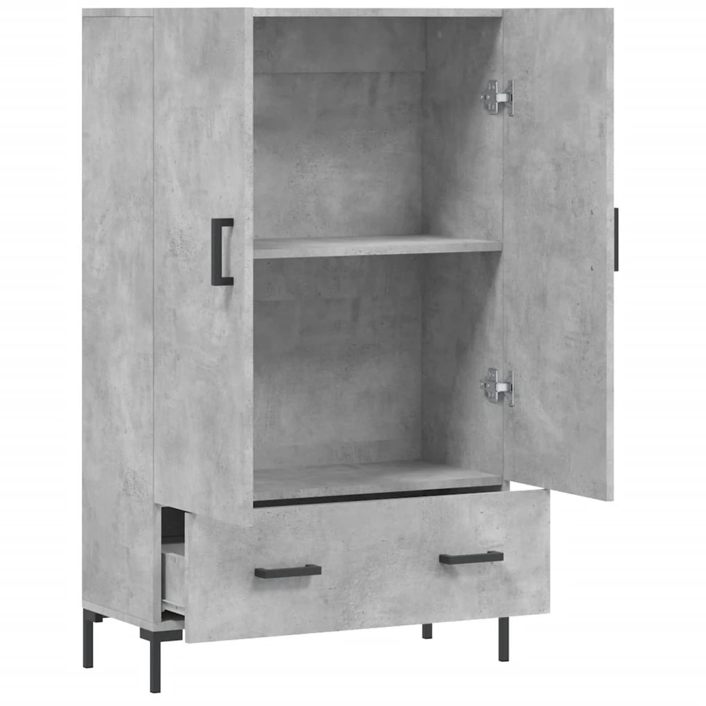 Komoda, betono pilkos spalvos, 69,5x31x115cm, apdirbta mediena