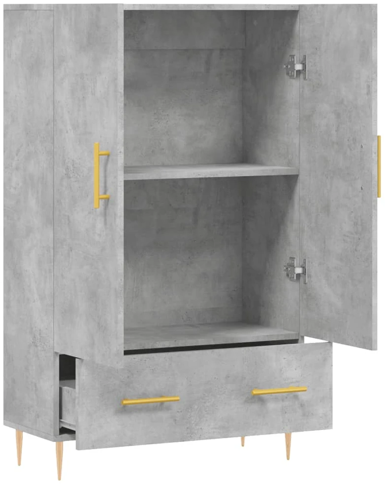 Komoda, betono pilkos spalvos, 69,5x31x115cm, apdirbta mediena