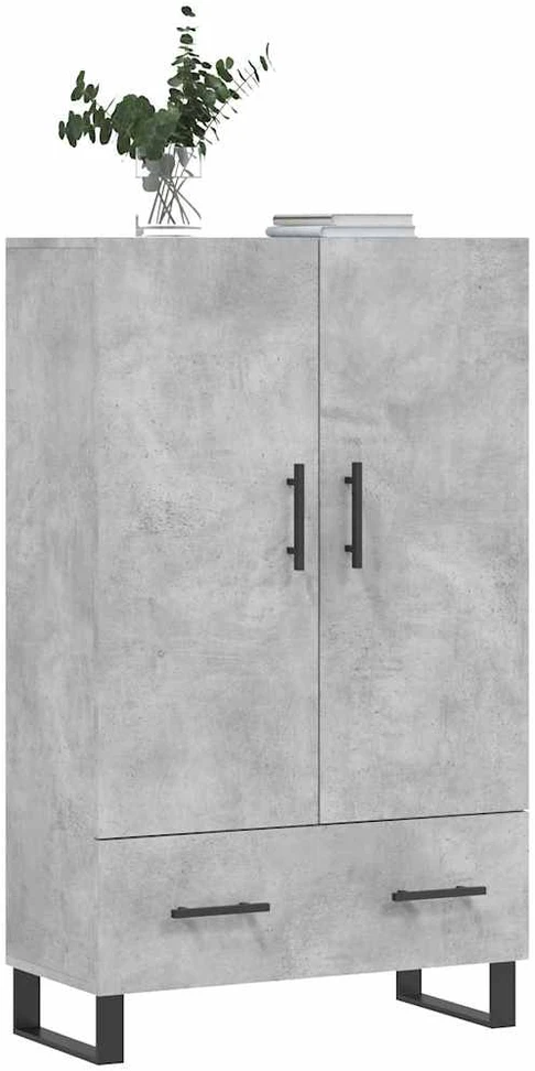 Komoda, betono pilkos spalvos, 69,5x31x115cm, apdirbta mediena