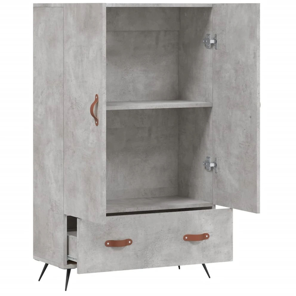 Komoda, betono pilkos spalvos, 69,5x31x115cm, apdirbta mediena