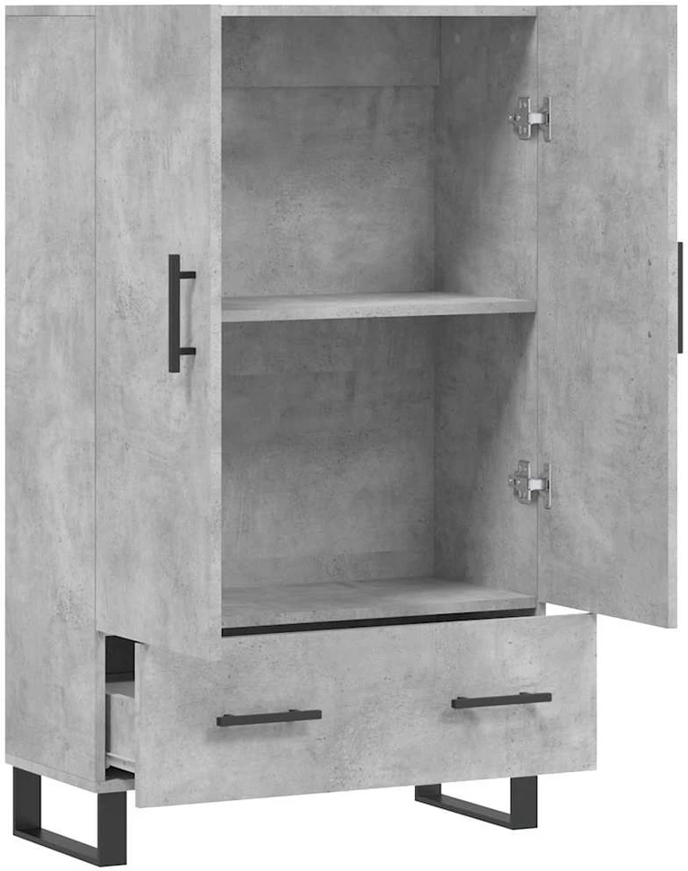 Komoda, betono pilkos spalvos, 69,5x31x115cm, apdirbta mediena