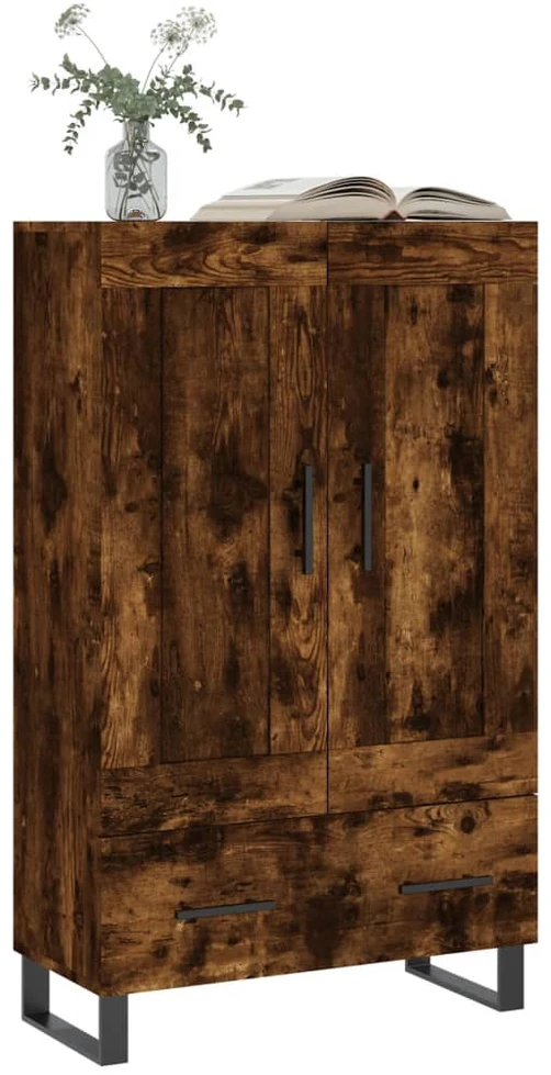 Komoda, dūminio ąžuolo spalvos, 69,5x31x115cm, apdirbta mediena