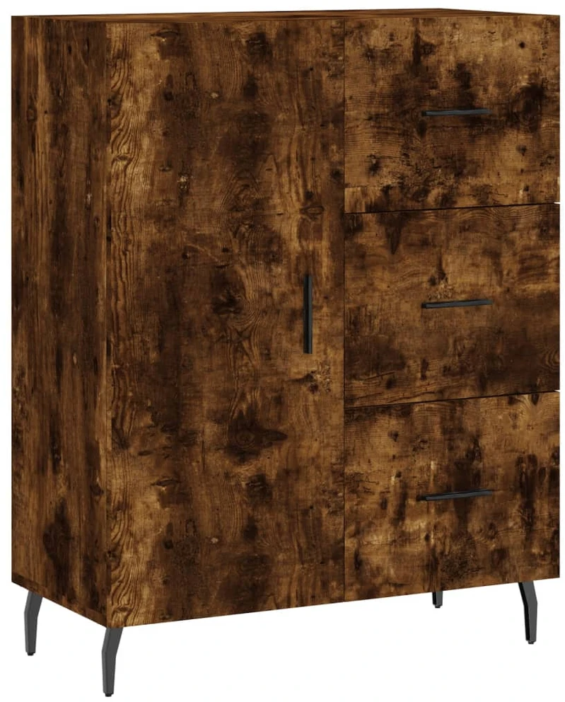 Komoda, dūminio ąžuolo spalvos, 69,5x34x180cm, apdirbta mediena