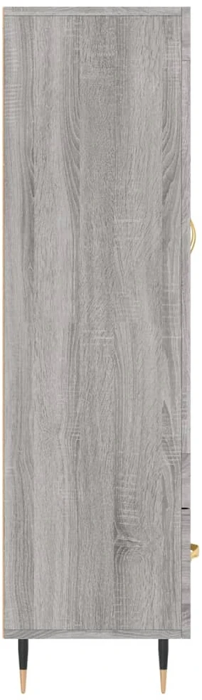 Komoda, pilkos ąžuolo spalvos, 69,5x31x115cm, apdirbta mediena